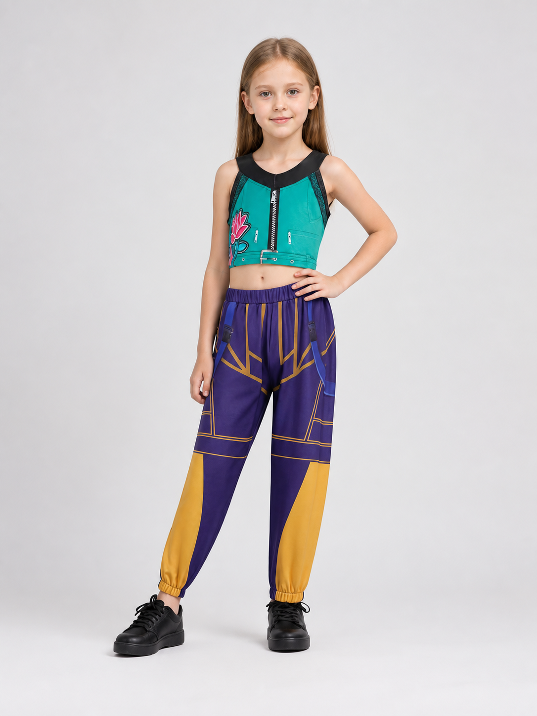 Cosplay Costume: Sleeveless Zip-Up Top and Pants Costumes detail 2