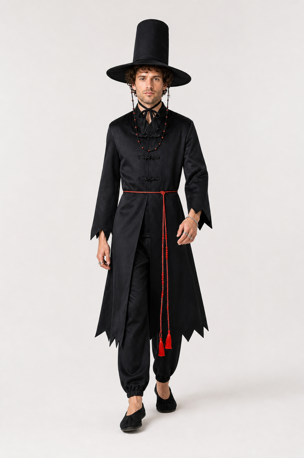 Cosplay Costume with Hat and Jewelry Costume Headwear detail