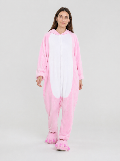 Hooded Flannel Animal Pajama Jumpsuit product detail 2