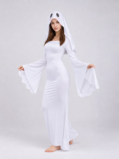 Hooded Cosplay Costume with Ribbon Sleeves