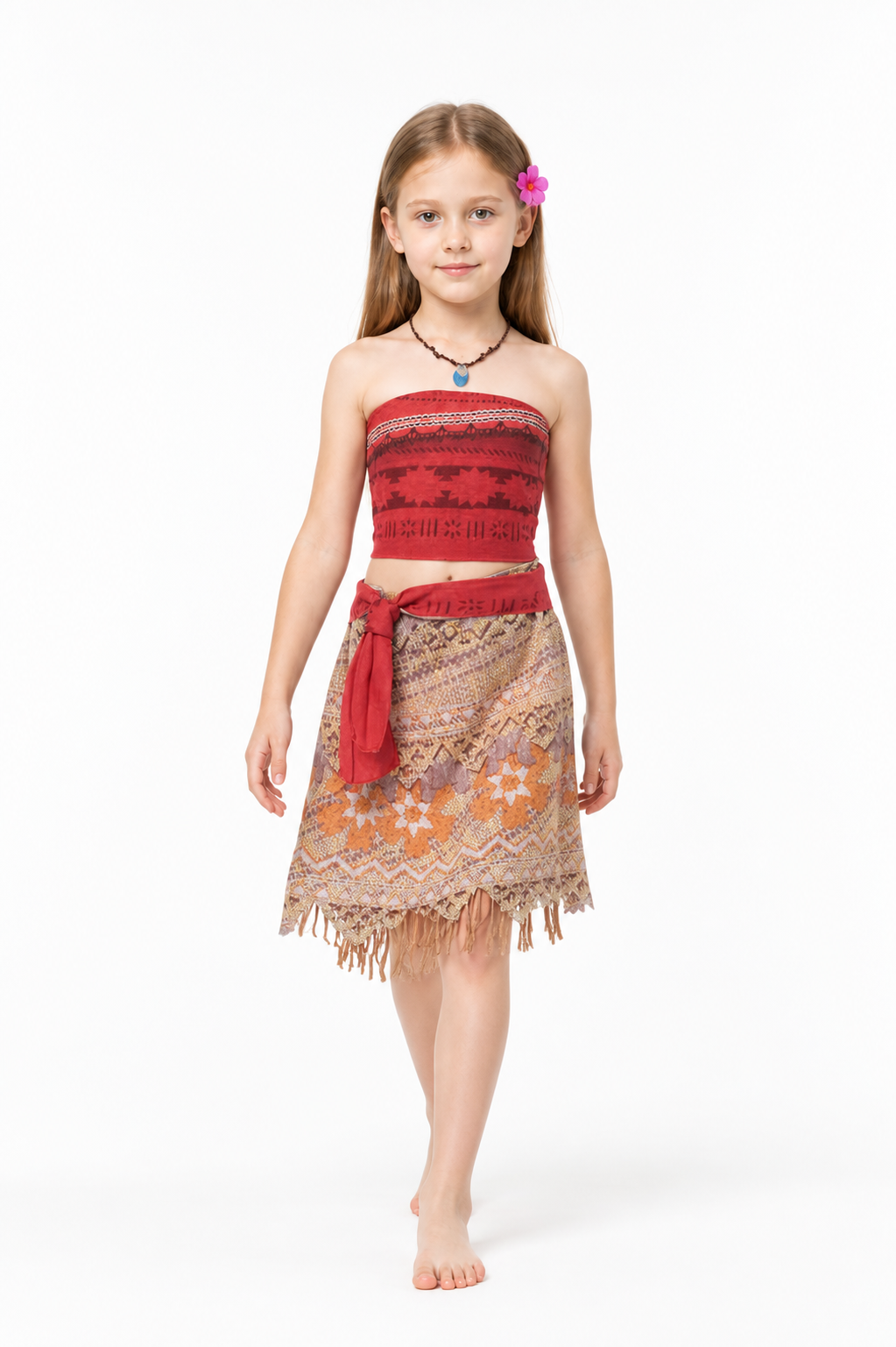 Moana Costume with Red Belt for Parties Costumes detail 2