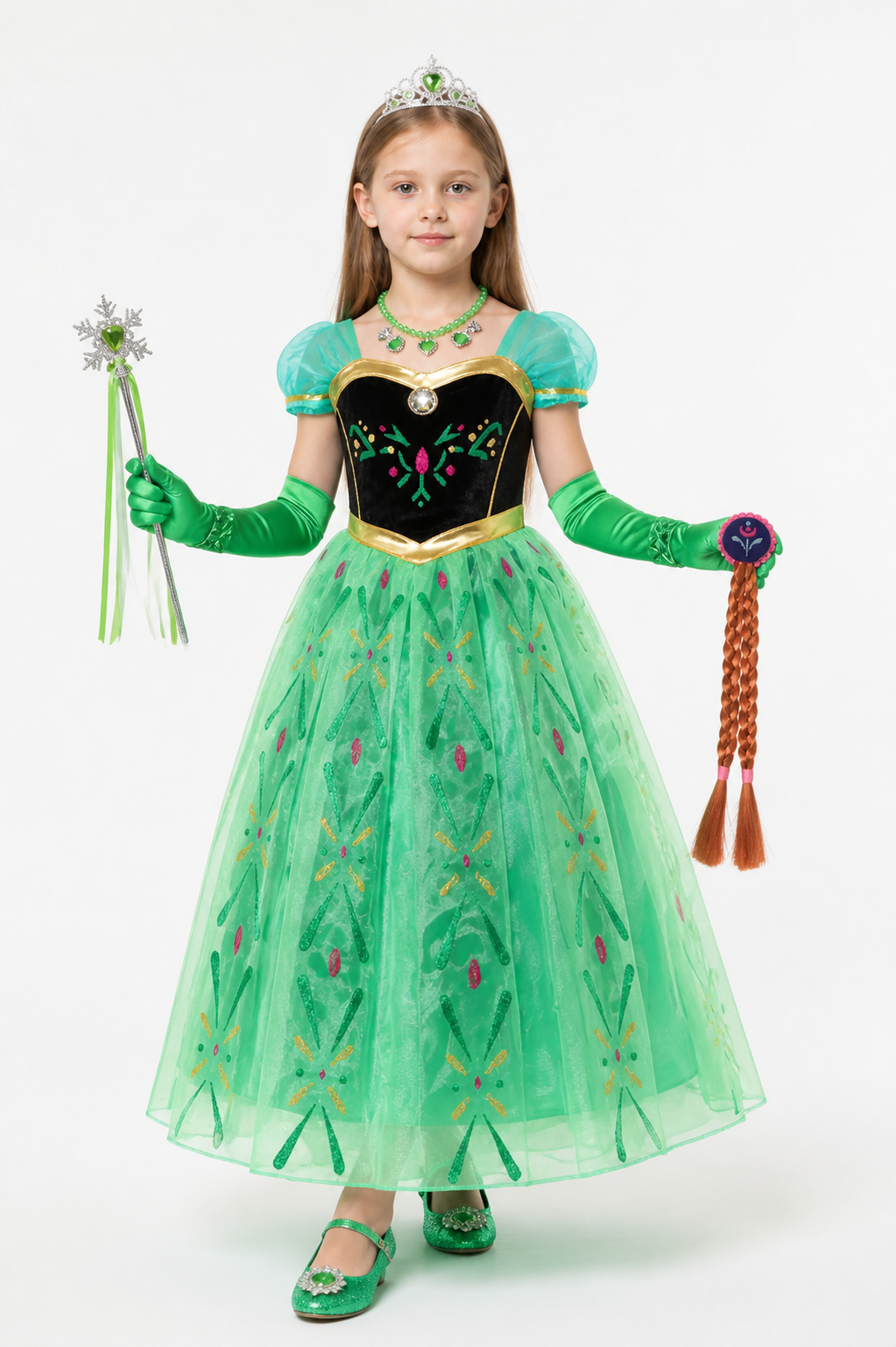 Halloween Carnival Costume with Crown and Gloves Costume Headwear detail 2