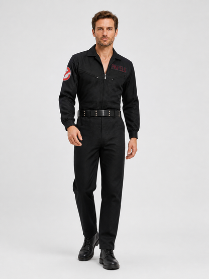Black Groberson Cosplay Jumpsuit from the Movie Costumes detail