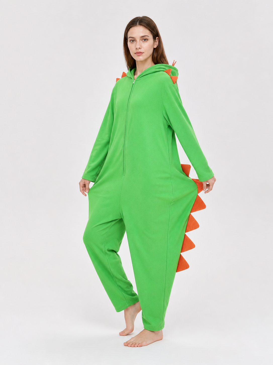 Green Hooded Dinosaur Costume