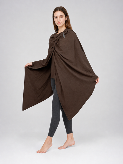 Brown Carnival Cloak with Hood