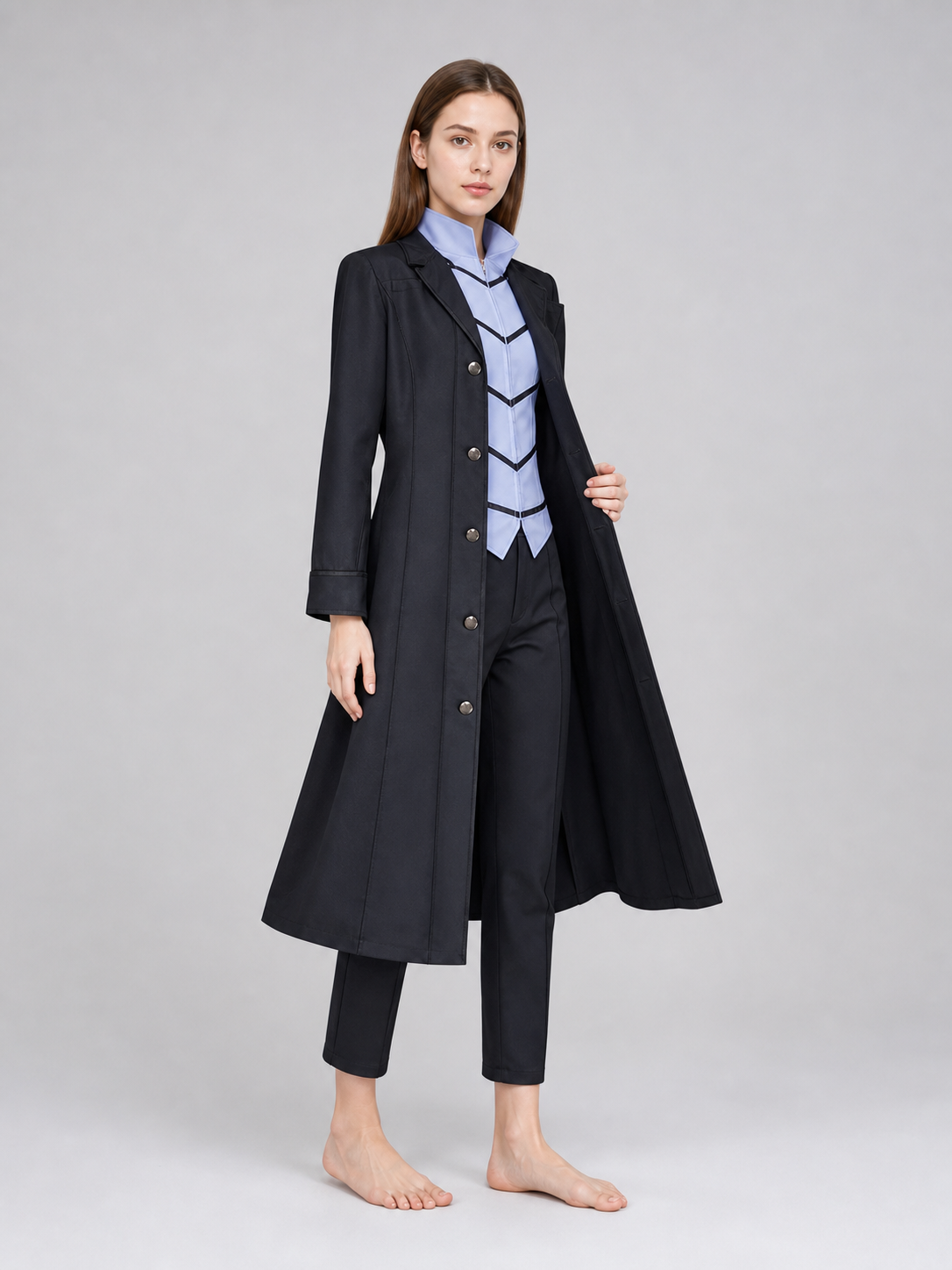 Joker Cosplay Costume: Coat, Top, and Pants