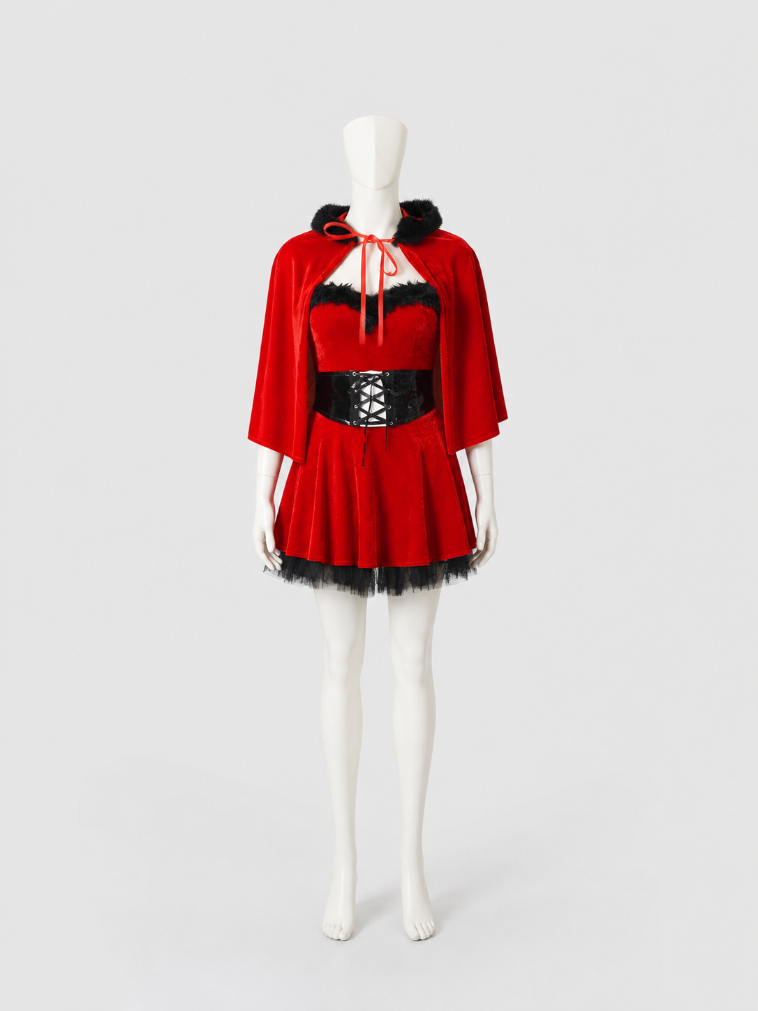 New Year's Costume: Red Dress with Cape Costume Dresses detail 2