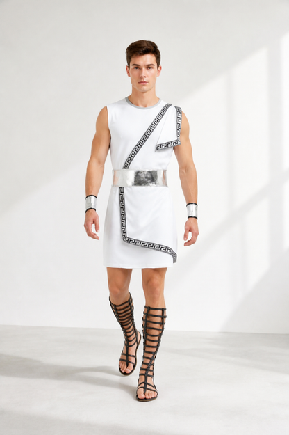 Ancient Greek Stage Costume with Meander and Belt Costumes detail