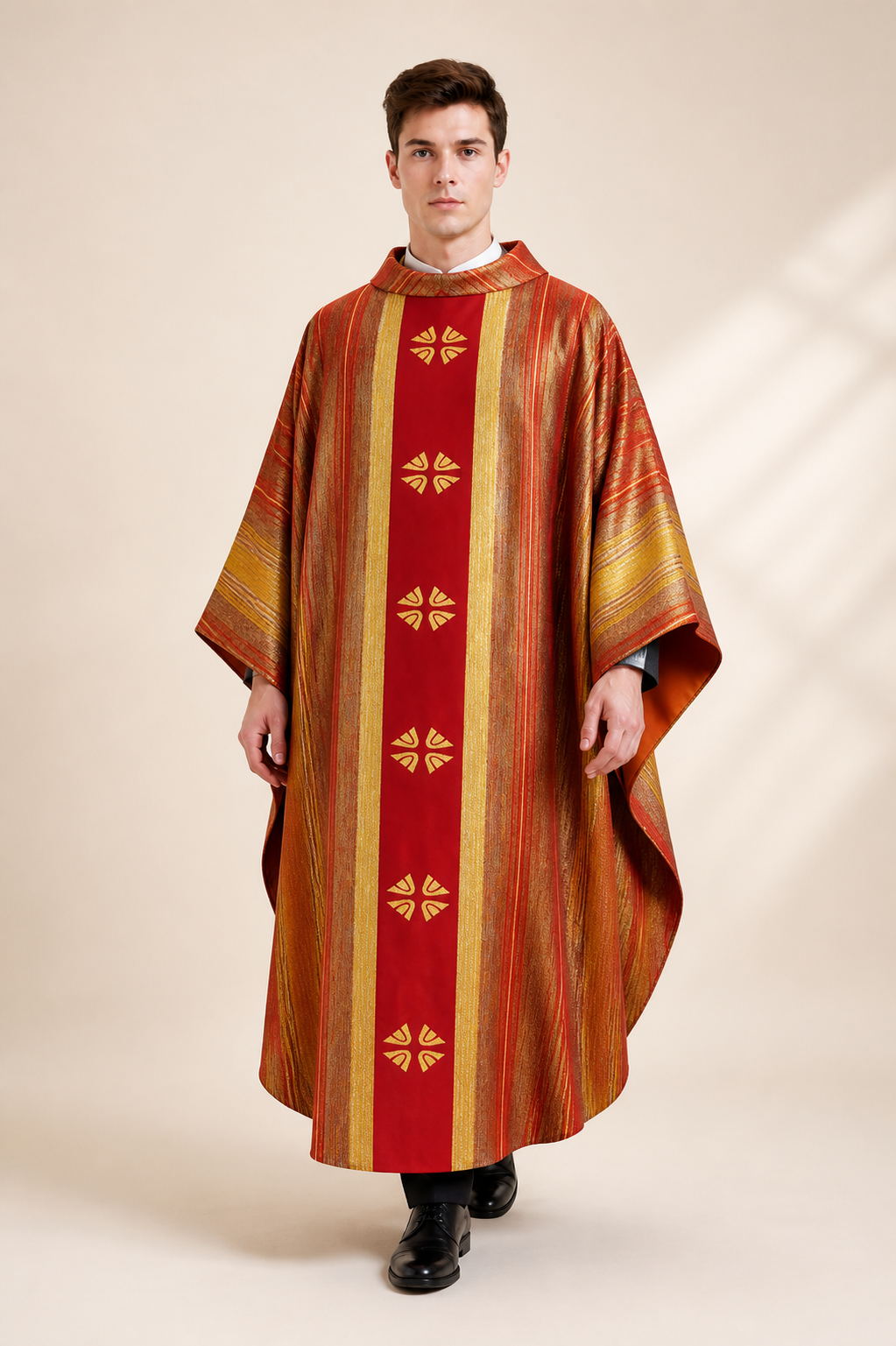 Cosplay Robe with Wide Sleeves and Stand Collar Costumes detail