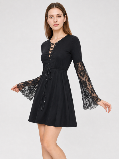 Gothic Halloween Costume with Dress and Accessories