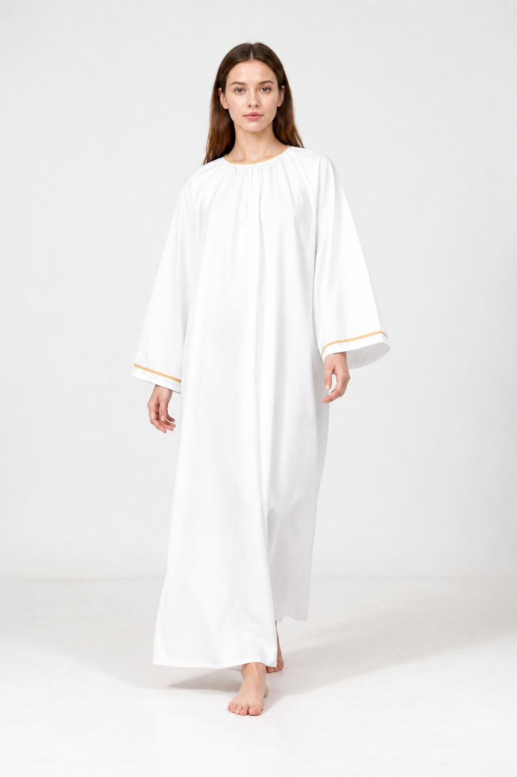 Good Omens Cosplay Robe, White Costumes detail 2