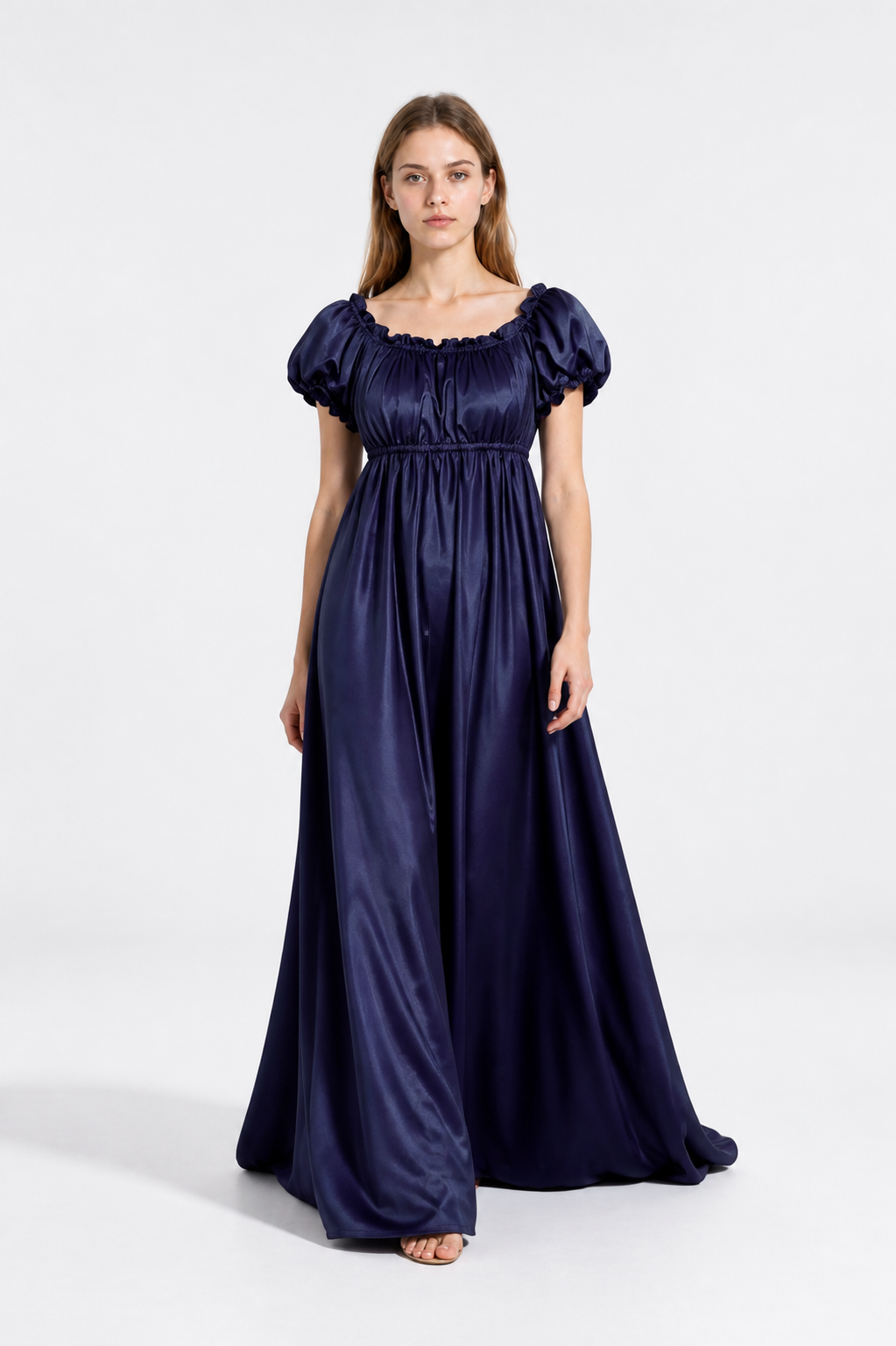 Ball Gown with Square Neckline and Train Costume Dresses detail 2
