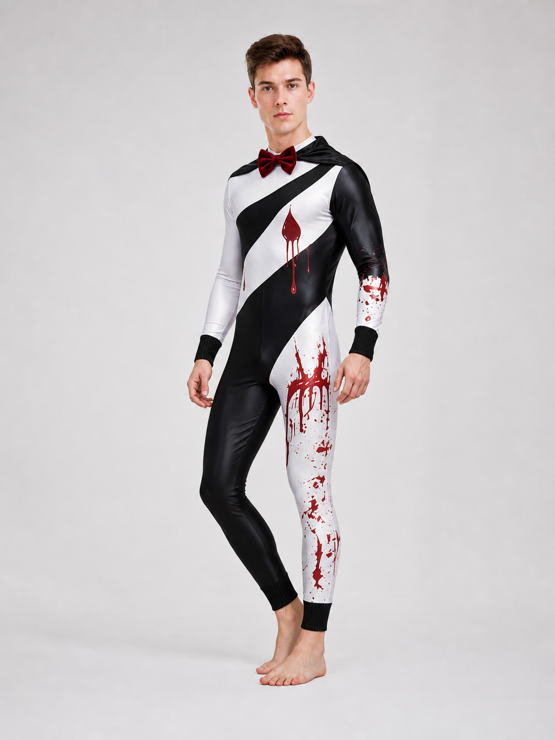 Bloody Clown Costume with Mask for Halloween