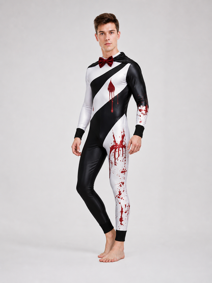 Bloody Clown Costume with Mask for Halloween