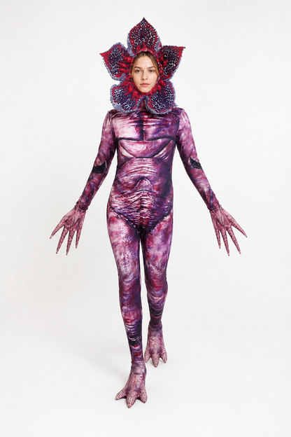 Carnivorous Flower Jumpsuit Costume with Hood and Claws Costumes detail 2