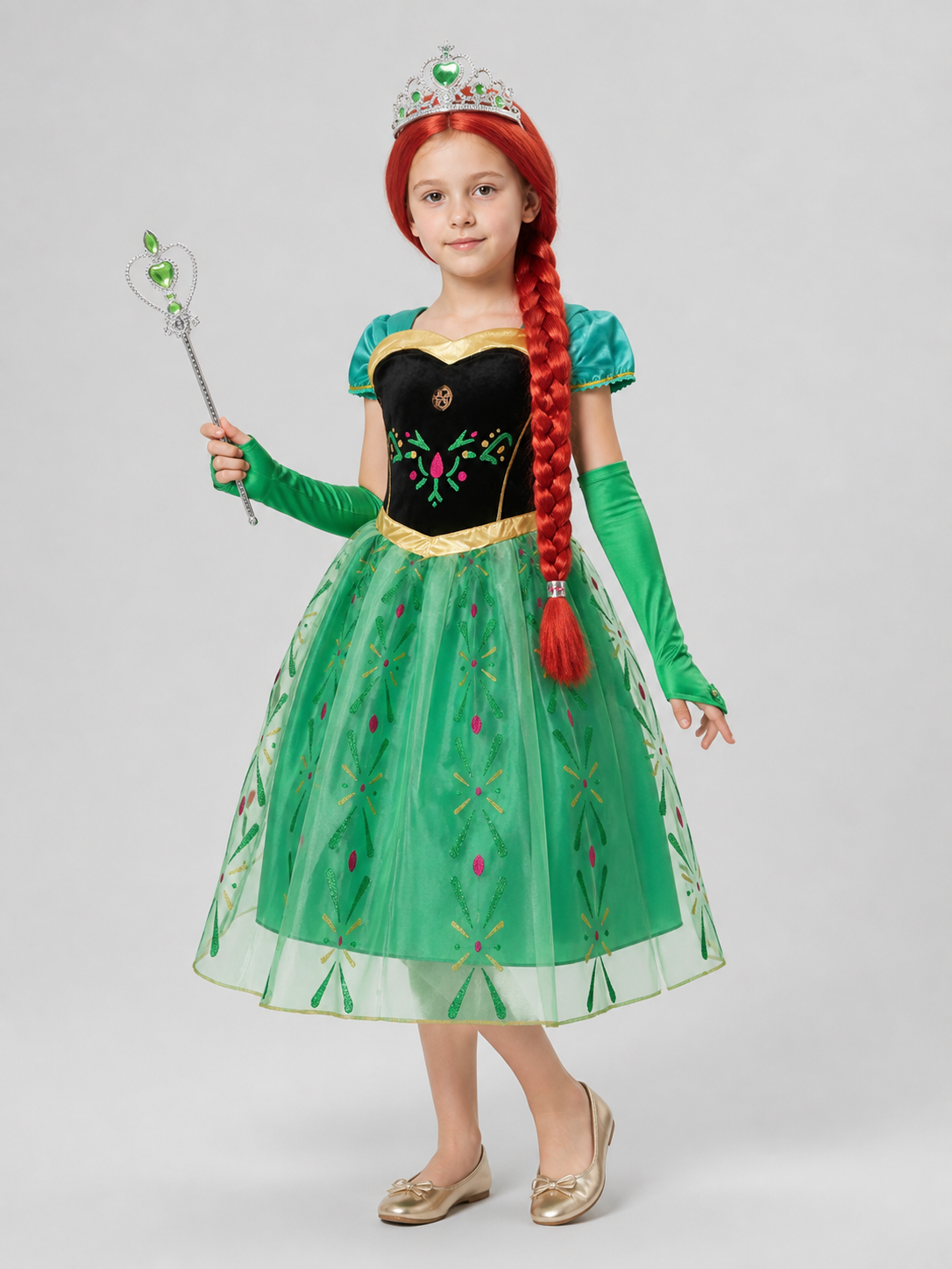 Anna Costume with Crown and Wand for Children Ages 2–8 product detail 2