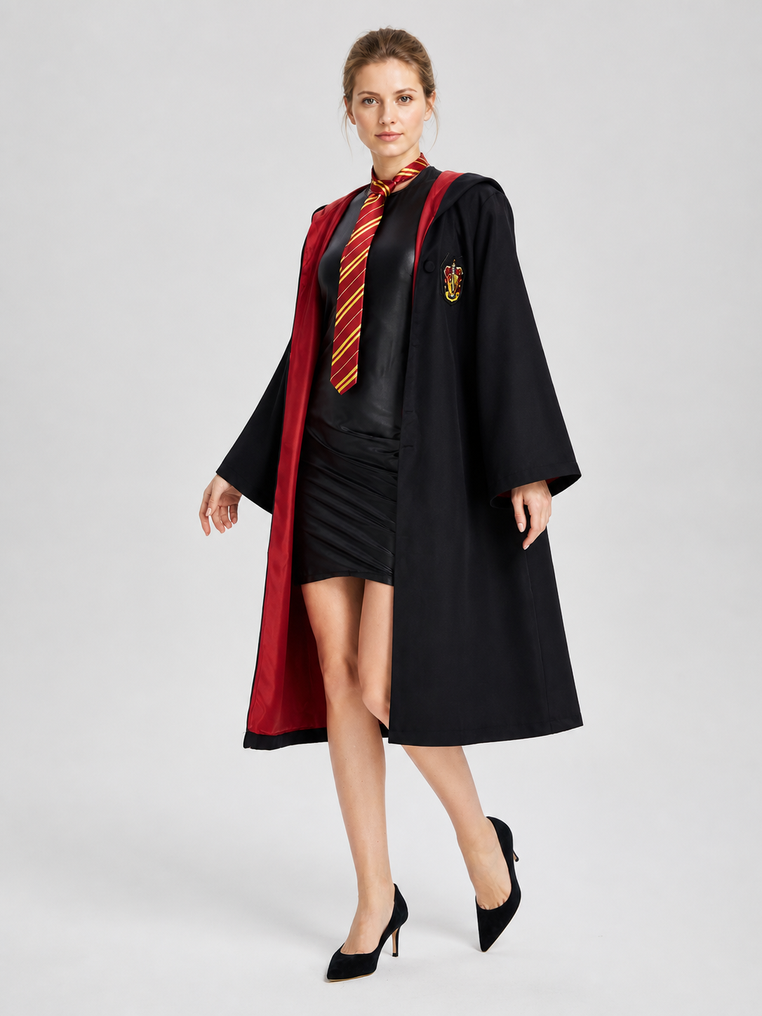 Harry Potter Cloak Cosplay Costume with Tie M-XXL Costume Capes detail
