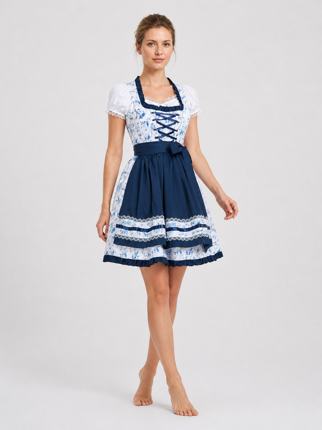 Floral Apron Dress for Beer Festivals Costume Dresses detail 2