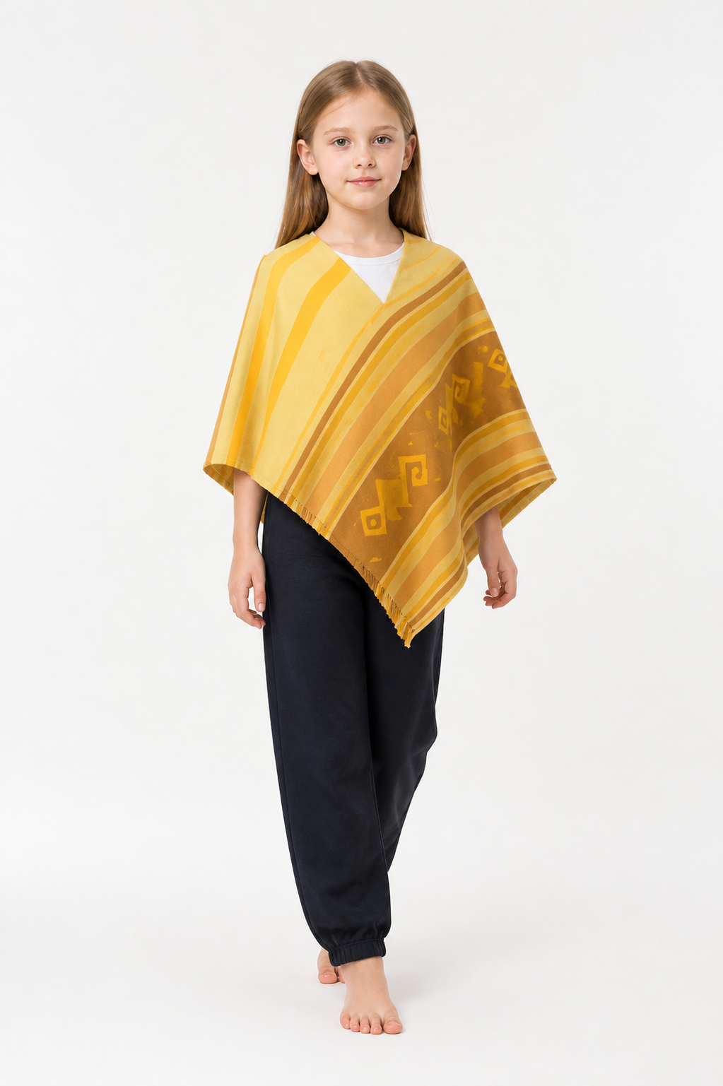 Cosplay Costume with a Striped Cape and Pants Costume Capes detail