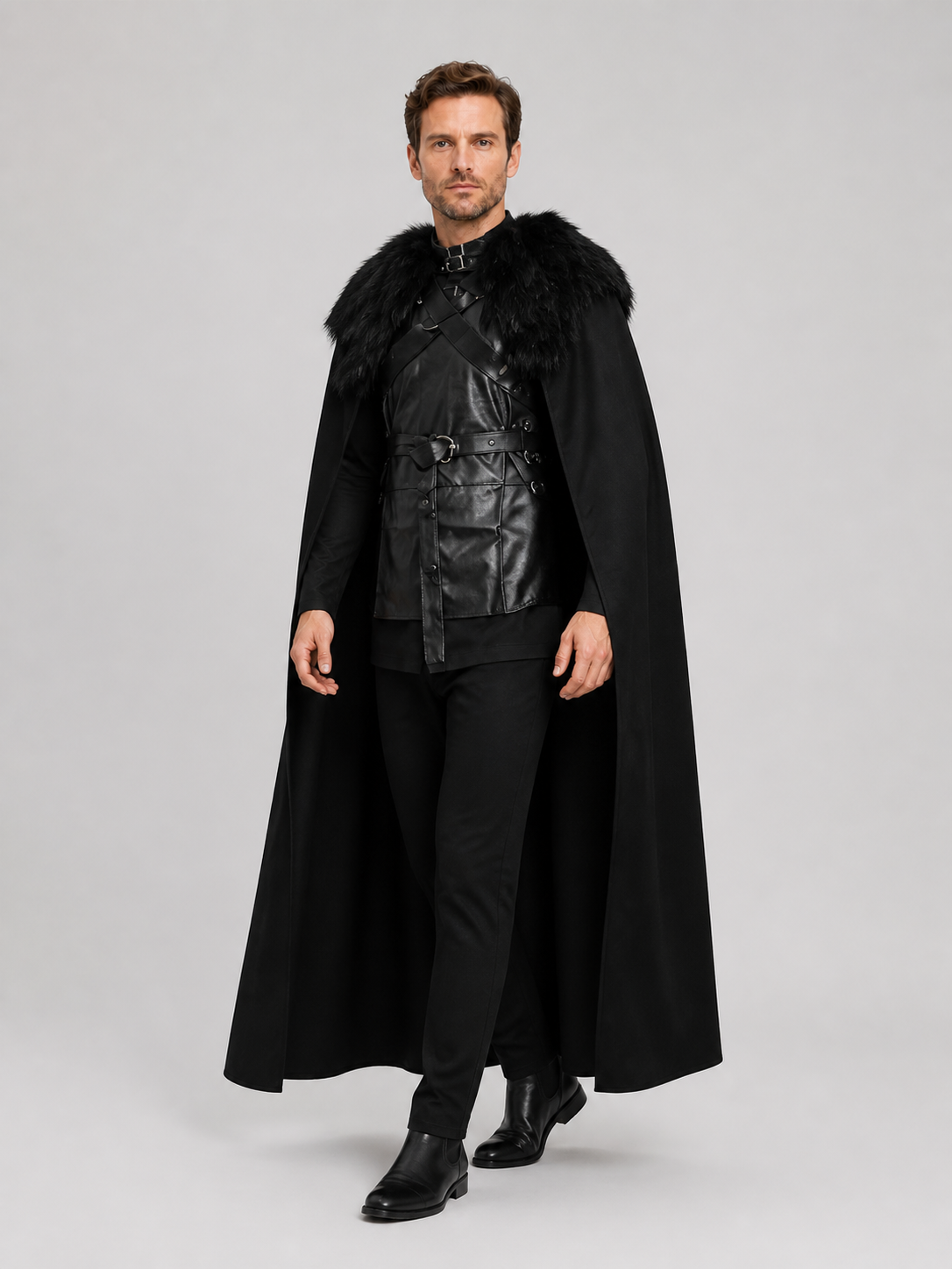 Jon Snow Cosplay Costume from Game of Thrones: Cape, Vest Costume Capes detail