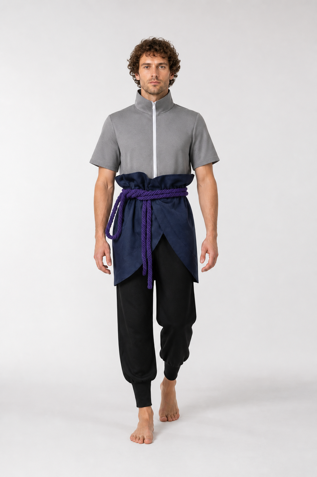 Sasuke Naruto Cosplay Costume Set with Belt Costumes detail 2