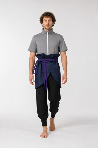 Sasuke Naruto Cosplay Costume Set with Belt Costumes detail 2