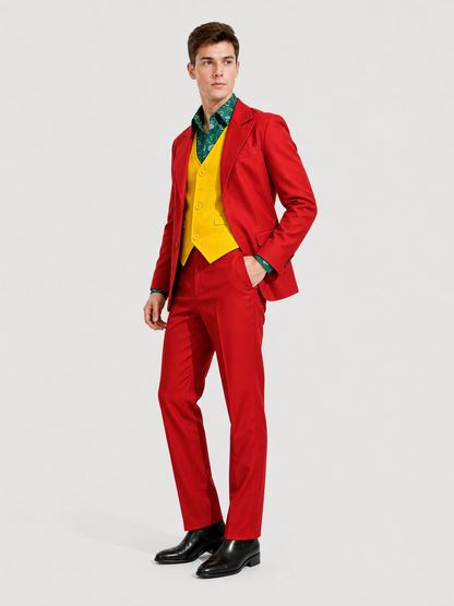 Stage Clown Costume, Jacket, Vest, and Pants