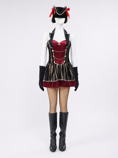 Pirate-Style Carnival Dress with Decorative Details Costume Dresses detail 2
