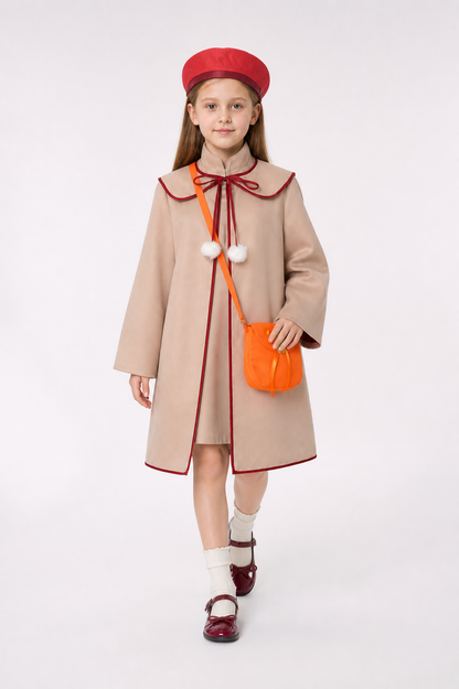 Anya Cosplay Costume: Coat, Dress, Hat, and Bag Costume Dresses detail