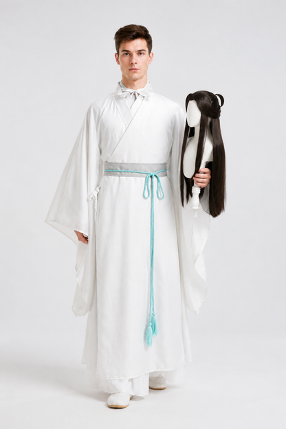 Xie Lian Cosplay Costume with Wig and Belt Costume Wigs detail 2