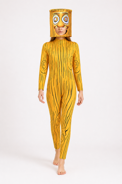 Wooden Man Carnival Costume with Headpiece
