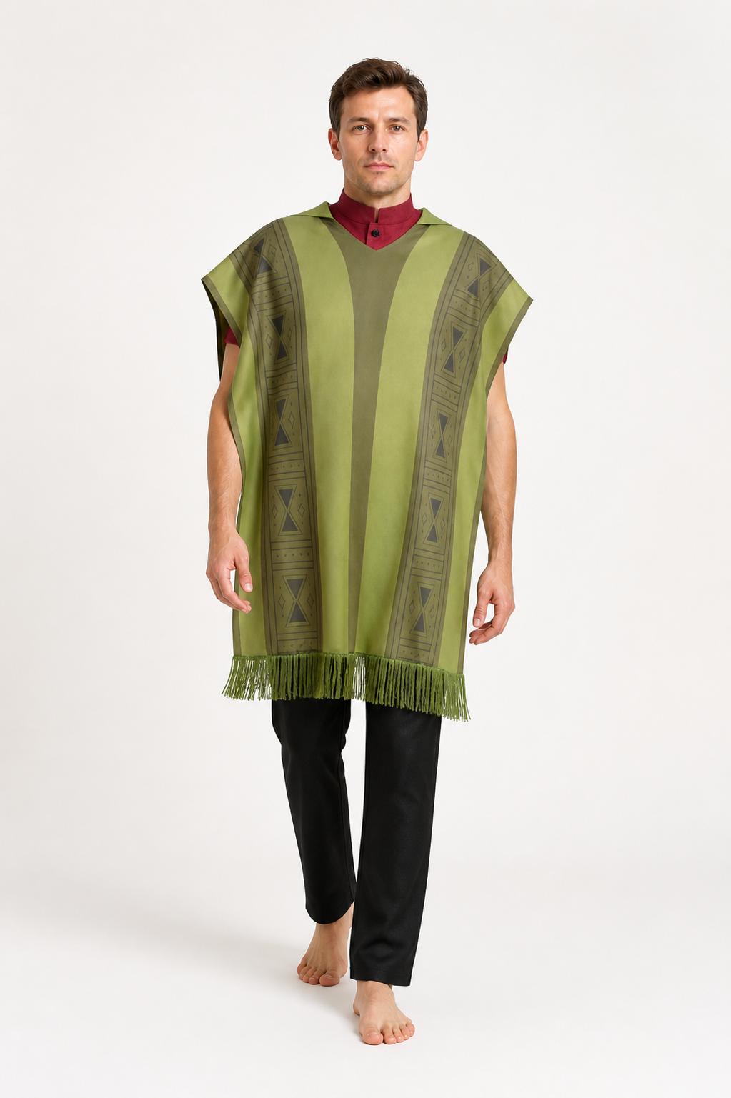 Cosplay costume with a sleeveless fringed tunic and pants Costumes detail 2