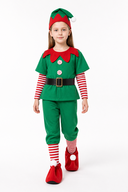 New Year's Elf Costume with Hat and Belt Costume Headwear detail 2