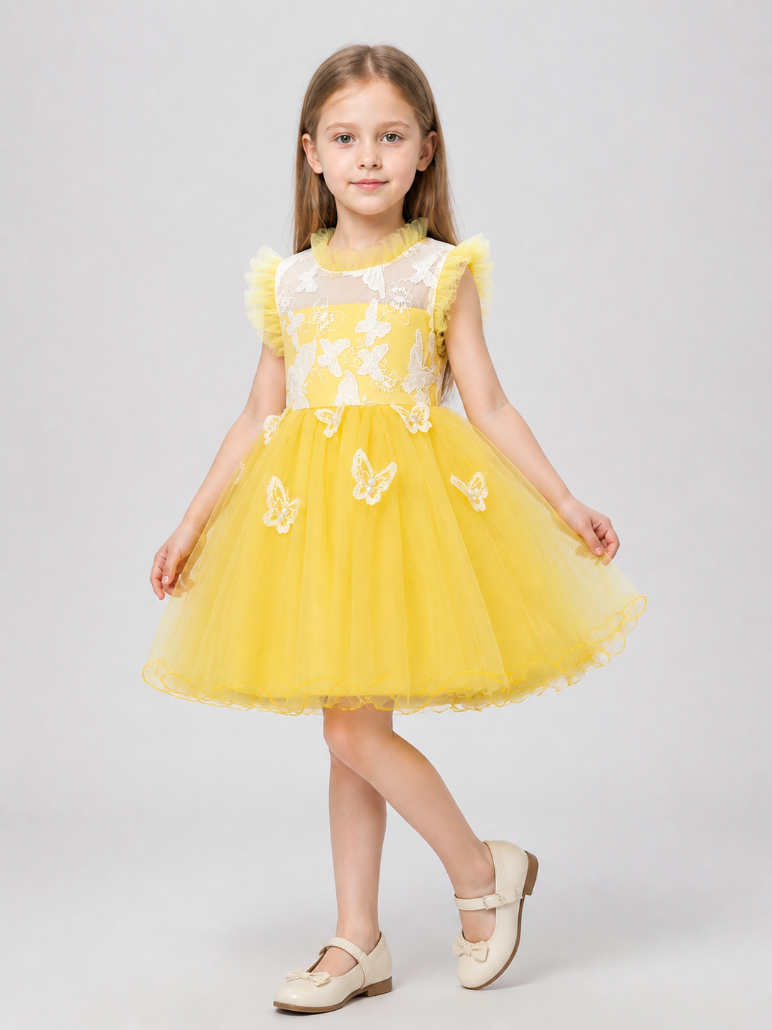Princess Party Dress with Stand Collar Costume Dresses detail 2