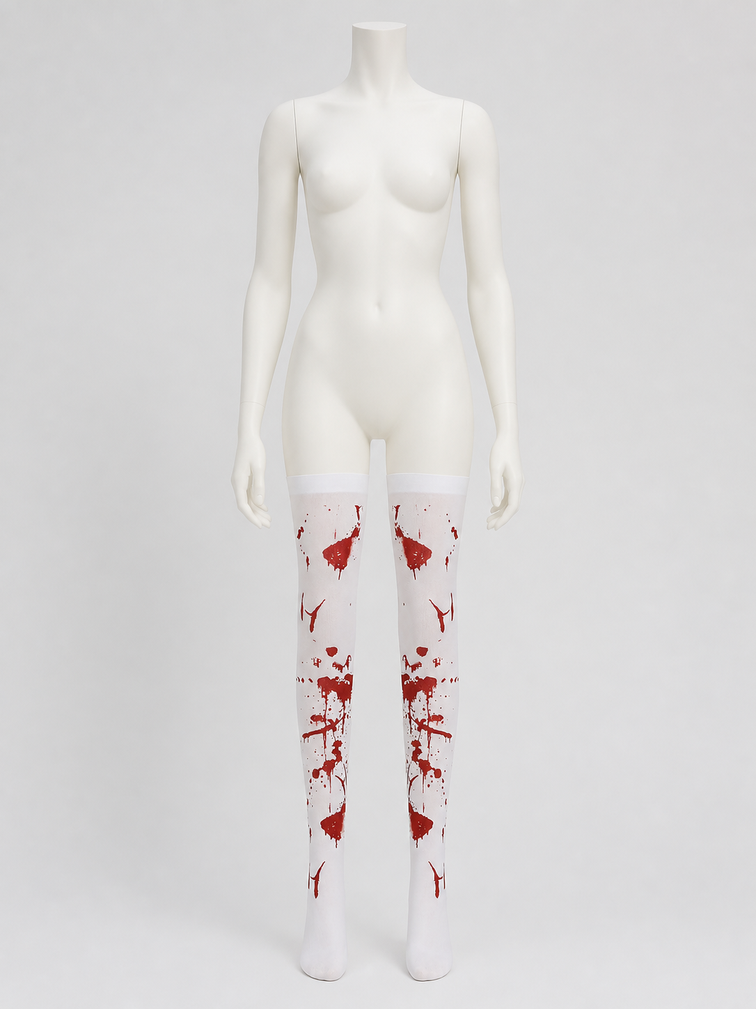 White Long Socks with Red Blood Splatter, Pair product detail 2