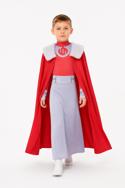 Cosplay Costume with Cape, High Collar, and Skirt Costume Capes detail