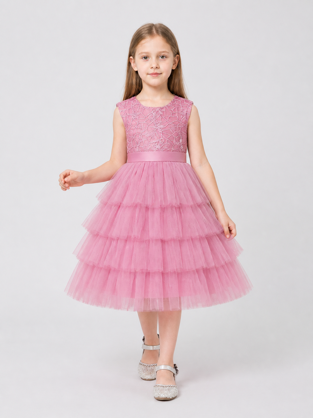 Sleeveless Sequin Tutu Dress for Birthday Celebrations