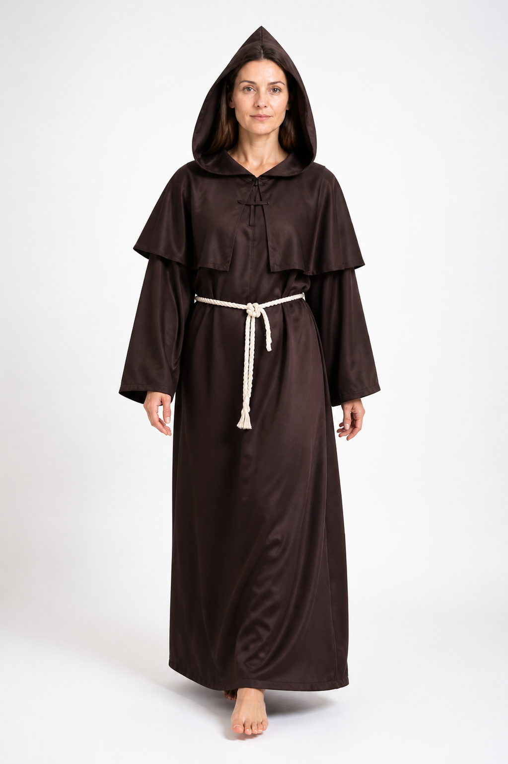 Long Robe with a Pointed Hood and Belt product detail 2