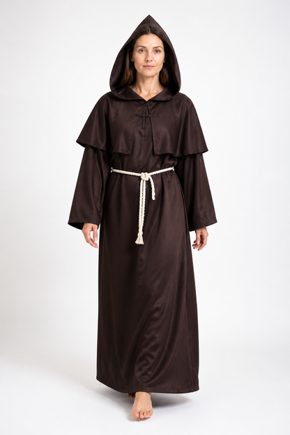 Long Robe with a Pointed Hood and Belt product detail 2