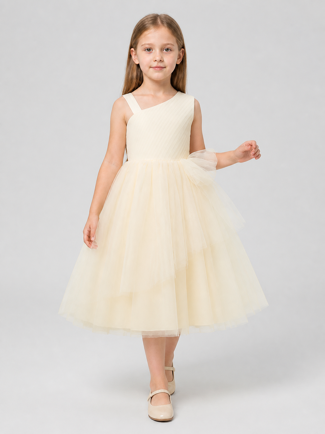 Full-Length Party Dress with a Tulle Skirt Costume Dresses detail 2
