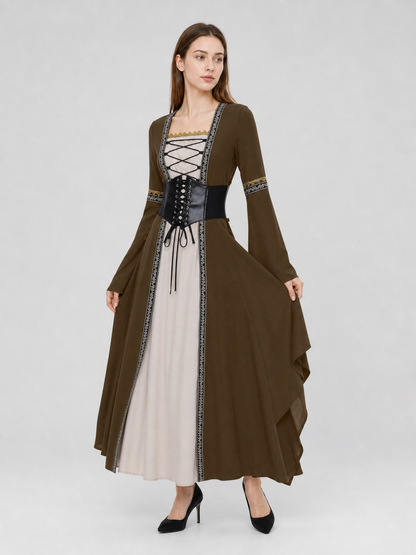 Long Gothic-Style Lace-Up Costume Dress