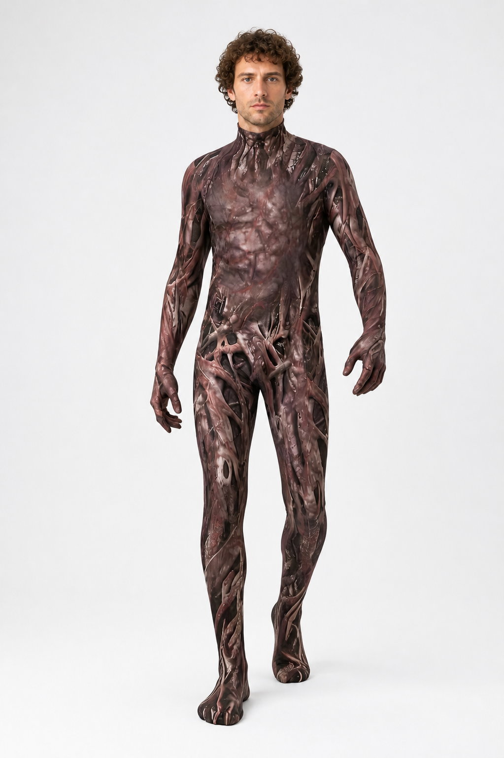 Monster cosplay jumpsuit with mask and claws Costume Masks detail 2