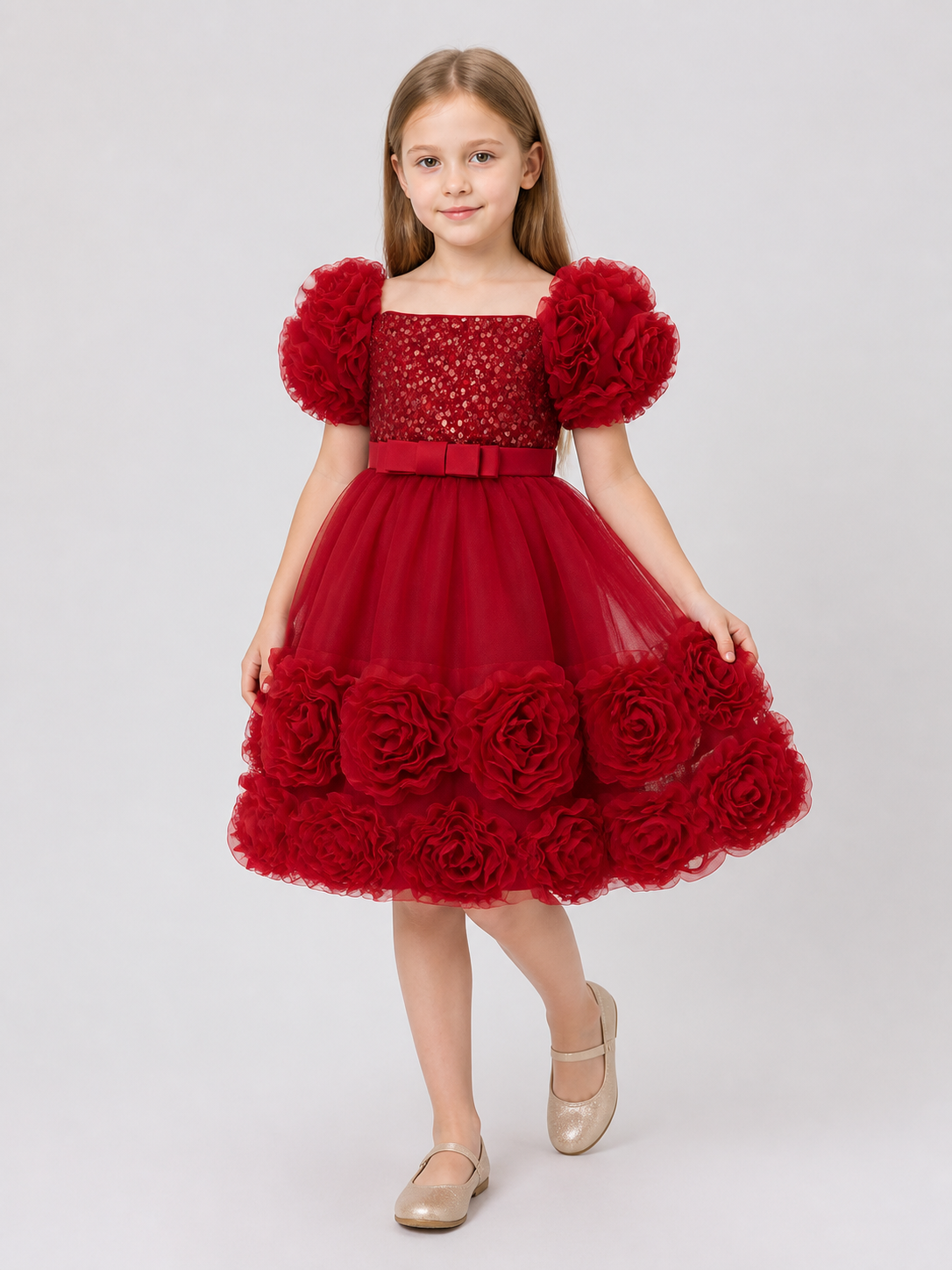 Festive Sequin Princess Dress with a Full Skirt Costume Dresses detail 2