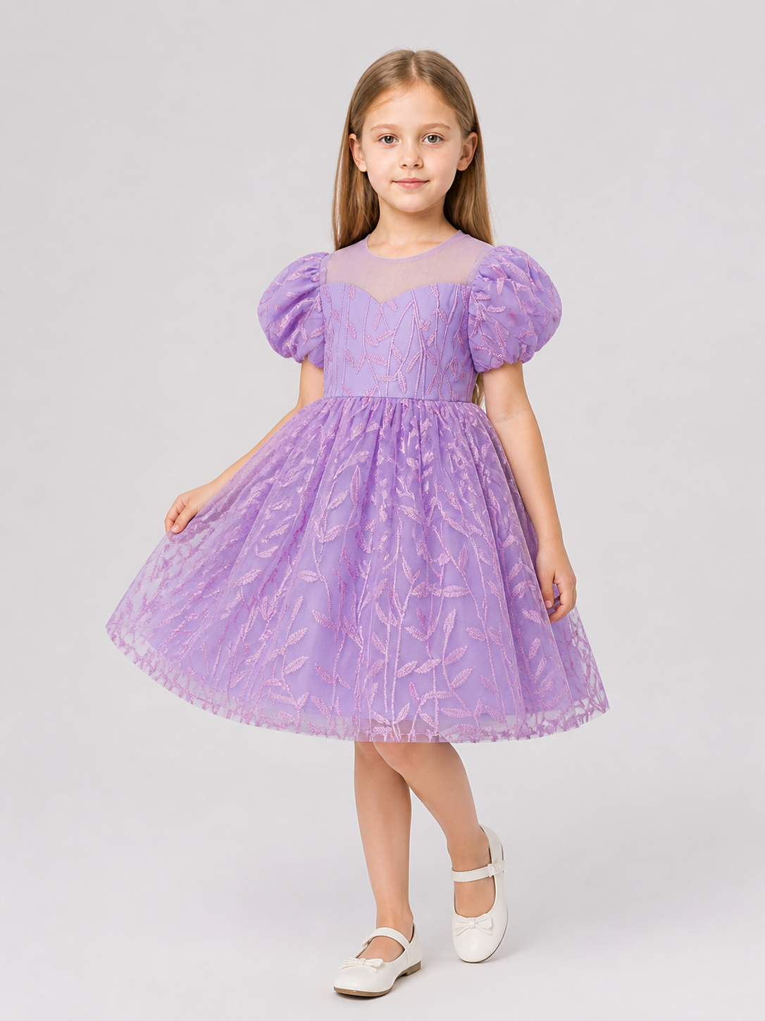 Embroidered Tutu Dress for Birthdays and Piano Playing Costume Dresses detail 2