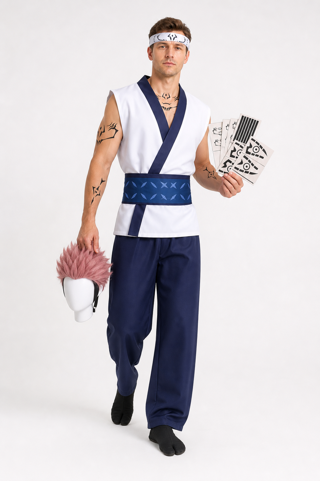 Ryomen Sukuna Cosplay Costume from the Anime Jujutsu Kaisen Costumes detail 2