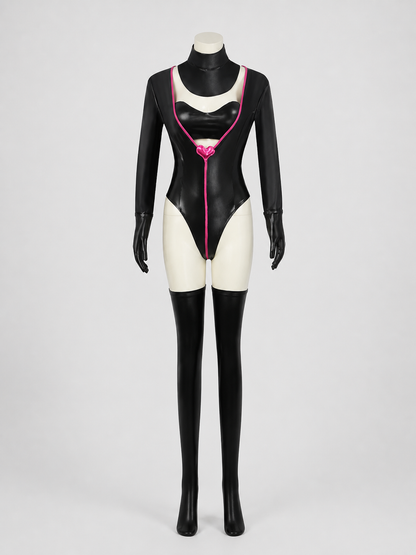 Angel Dust Cosplay Costume Jumpsuit with Gloves and Stockings Costumes detail 2