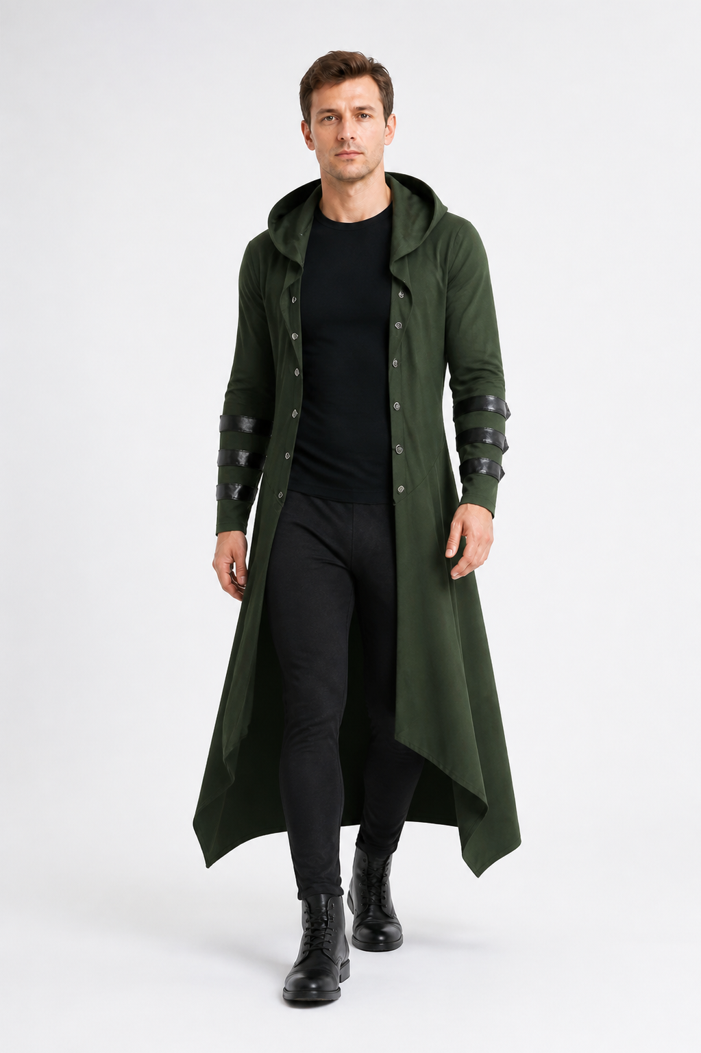 Gothic Hooded Coat with Buttons product detail 2