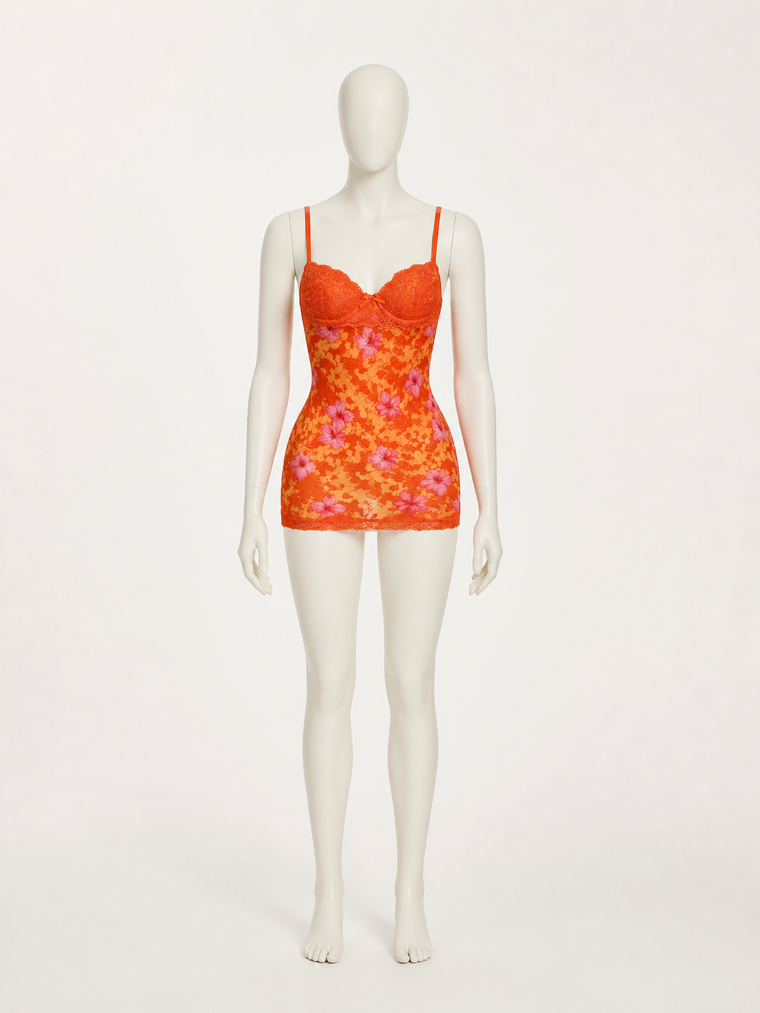 Thin-Strap Top with Cups and Floral Print product detail 2