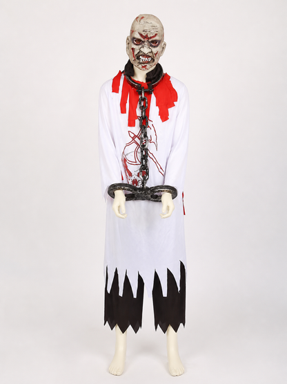 Long Zombie Costume with Chain and Blood Effect Costumes detail 2
