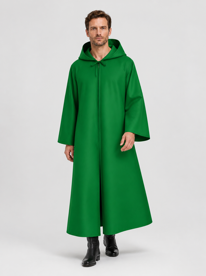 Green Long Hooded Cloak for Halloween Costume Capes detail 2